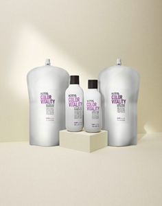 COLORVITALITY shampoo and conditioner bottles and pouches